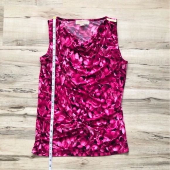 MICHAEL Michael Kors Pink Ruched Sleeveless Tank - Picture 6 of 7